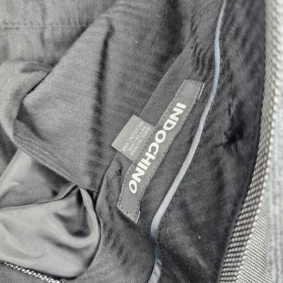 Indochino Dress Pants Mens 39x26 Gray Formal Wool Blend Suit Trousers Textured - Picture 8 of 10